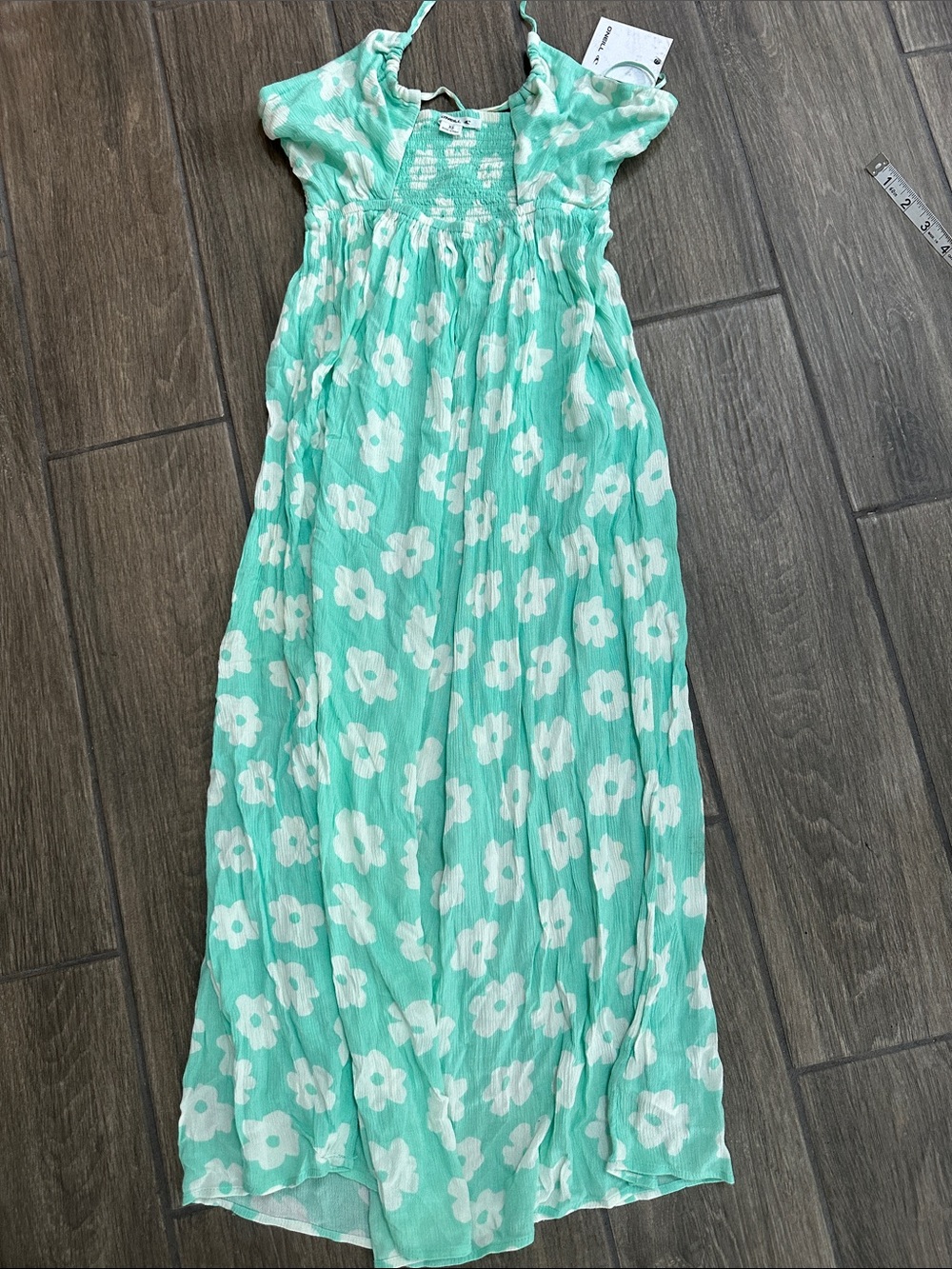 O'Neill Mint Green Halter Floral Midi  Dress or Cover Up, Size XS. NWT